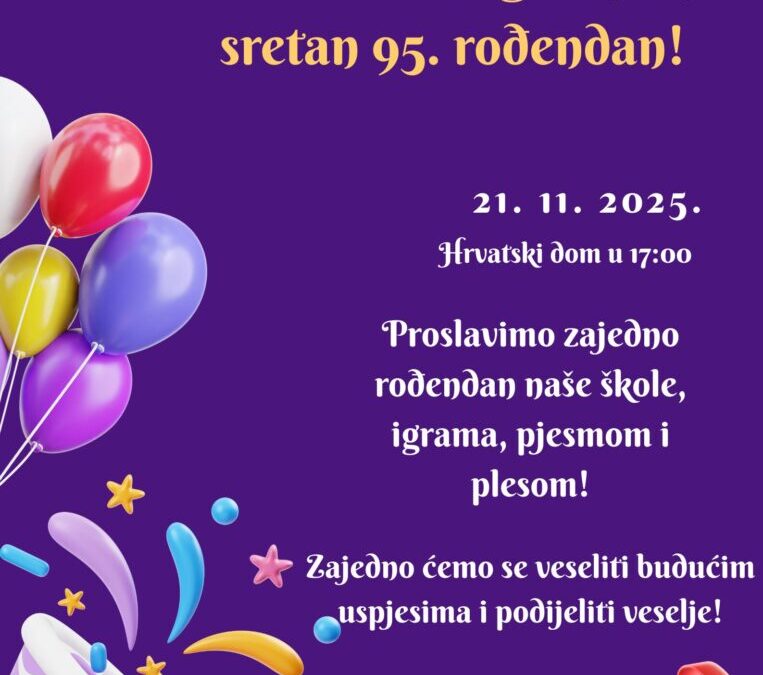 Poziv roditeljima i umirovljenim djelatnicima OŠ Dobri na proslavu 95. obljetnice Škole