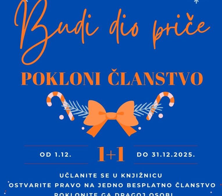 Budi i ti dio priče- besplatno članstvo u Gradskoj knjižnici Marka Marulića