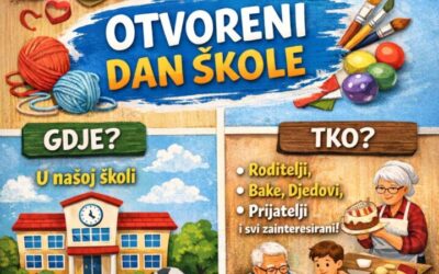 Otvoreni dan škole – obavijest za učenike i roditelje